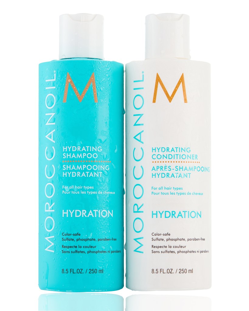 E-Commerce Product photography of Moroccan Oil's shampoo and conditioner bottles shot at RE Capture Studios in Leominster, MA